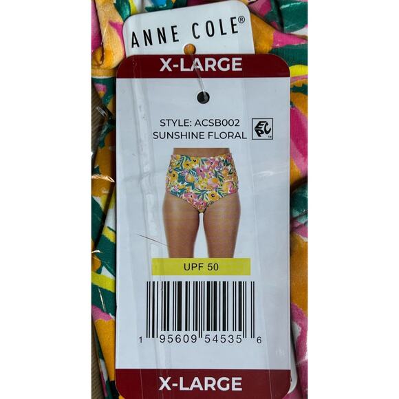 Anne Cole Ocean Sunshine Floral Convertible Swim Bottom XL NWT - Picture 4 of 4